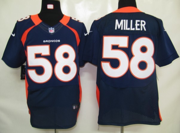 Nike Denver Broncos 58 Miller NFL Elite Jersey in Blue